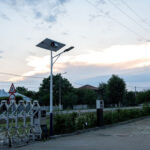 Stâlp de iluminat solar stradal LED 6 m, 90W, panou solar 140W, IP65, gri - imagine 3